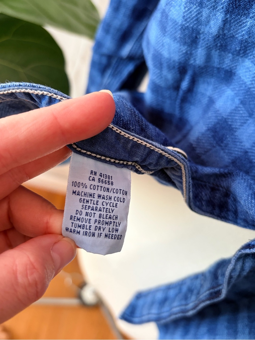 Polo Ralph Lauren Blue Plaid Button Down | Oversized Women’s L | 100% Cotton - Picture 10 of 10